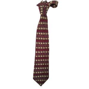Christian Dior Cravate 100% Silk Classic Burgundy Navy Gold Formal Wear Neck Tie